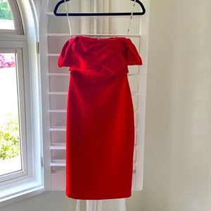 Red off the shoulder ASOS dress